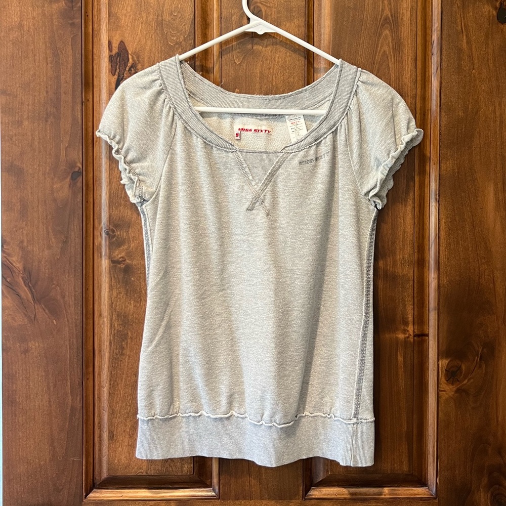 Miss Sixty Vintage Designer Short Sleeve Sweater Top Size Small